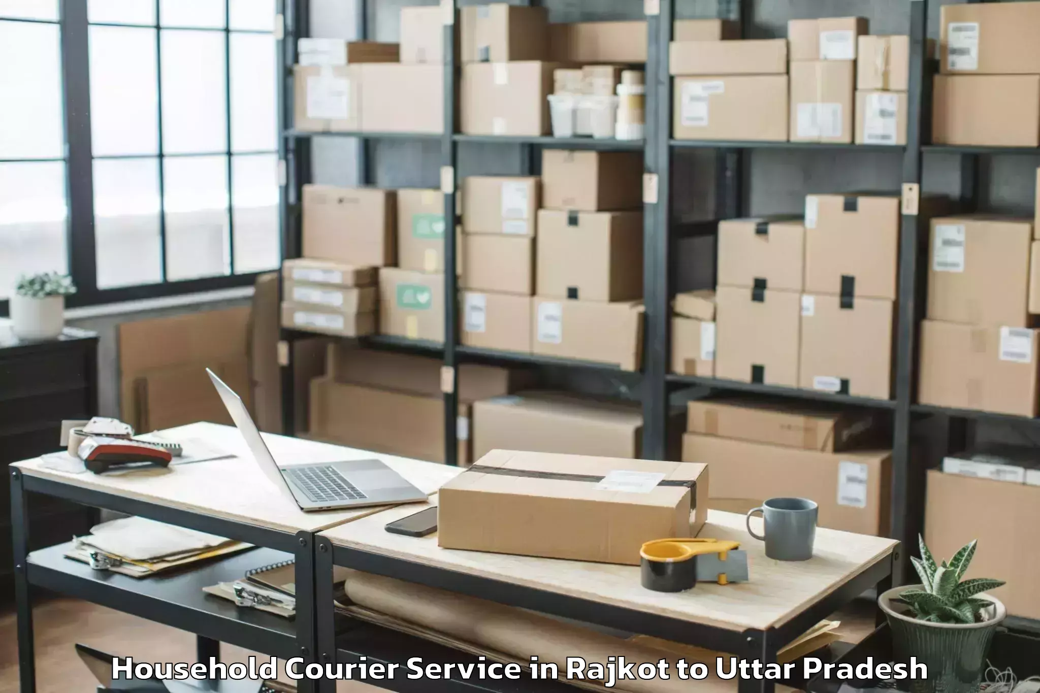 Top Rajkot to Handia Household Courier Available